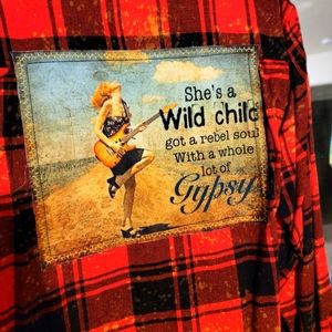 Red Angry Minnow Flannel